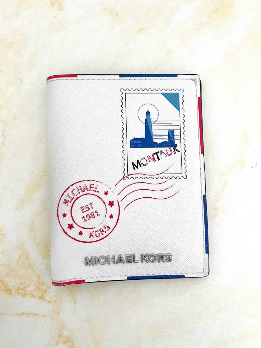 Michael Kors Montauk Print Saffiano Passport Cover
